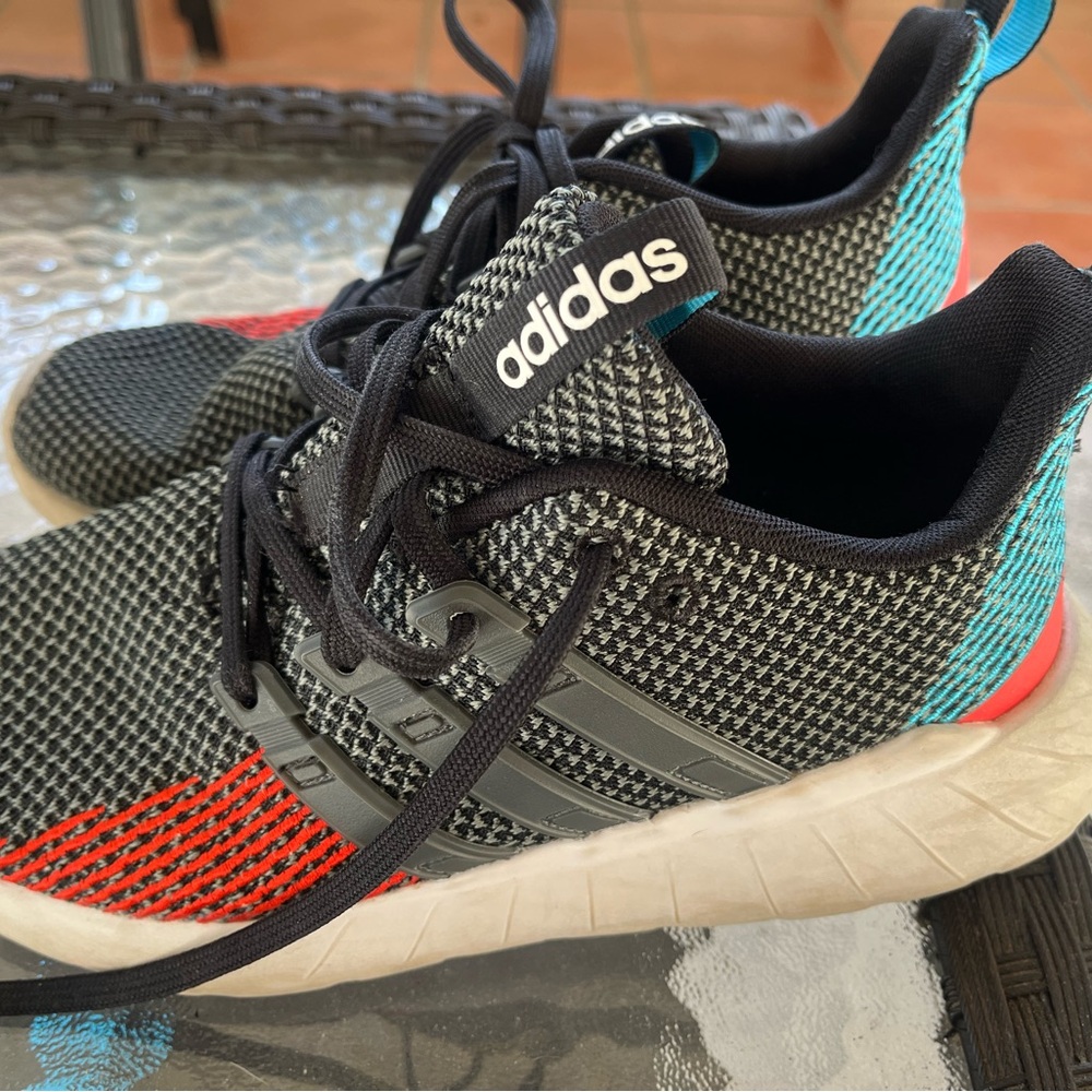 Adidas Kids' Black, Red, and Blue Sneakers